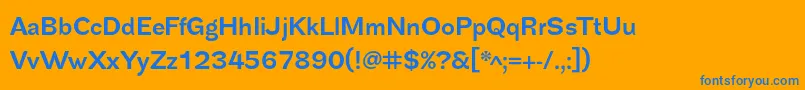 Weitere Informationen zur SplendidSans-Schriftart SplendidSans-Schriftart – Blaue Schriften auf orangefarbenem Hintergrund