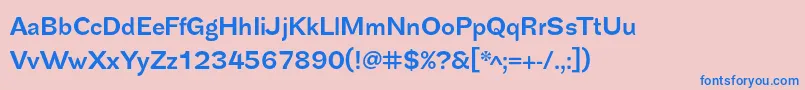 Police SplendidSans – polices bleues sur fond rose