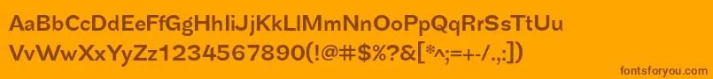 SplendidSans Font – Brown Fonts on Orange Background