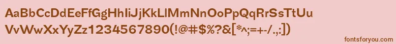 フォントSplendidSans – ピンクの背景に茶色のフォント