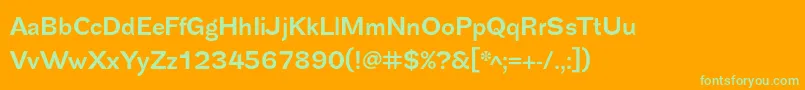 SplendidSans Font – Green Fonts on Orange Background