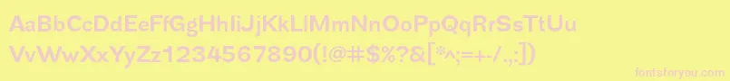 SplendidSans-Schriftart – Rosa Schriften auf gelbem Hintergrund