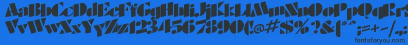 CrowsRegularTtnorm Font – Black Fonts on Blue Background