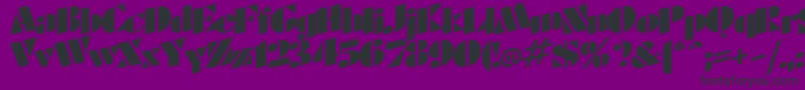 CrowsRegularTtnorm Font – Black Fonts on Purple Background