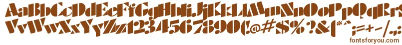 Шрифт CrowsRegularTtnorm – коричневые шрифты на белом фоне