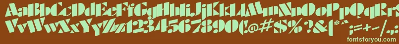 CrowsRegularTtnorm Font – Green Fonts on Brown Background