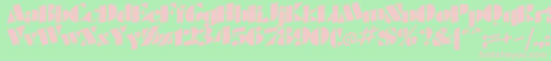 CrowsRegularTtnorm Font – Pink Fonts on Green Background