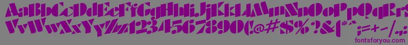 Шрифт CrowsRegularTtnorm – фиолетовые шрифты на сером фоне