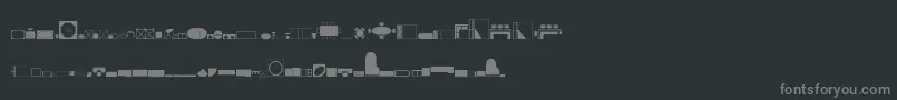 フォントHomeplanning – 黒い背景に灰色の文字