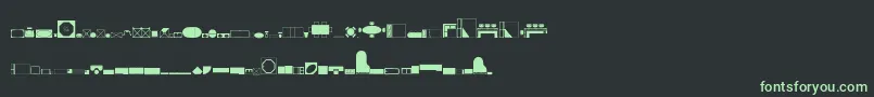 フォントHomeplanning – 黒い背景に緑の文字