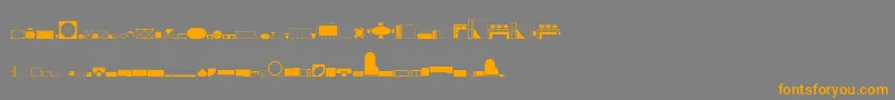 Fonte Homeplanning – fontes laranjas em um fundo cinza