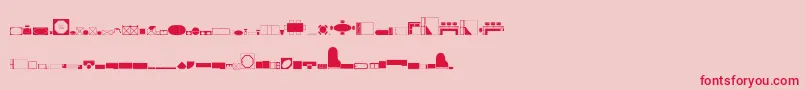 Homeplanning Font – Red Fonts on Pink Background