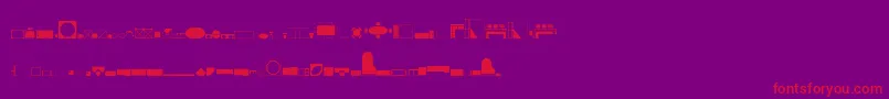 Police Homeplanning – polices rouges sur fond violet