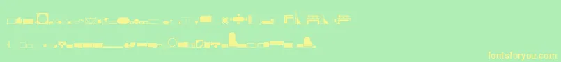 Fonte Homeplanning – fontes amarelas em um fundo verde