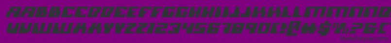 Шрифт Micronianei – чёрные шрифты на фиолетовом фоне