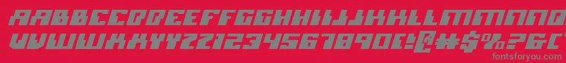 Micronianei Font – Gray Fonts on Red Background