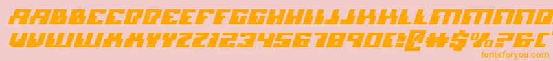 Micronianei Font – Orange Fonts on Pink Background