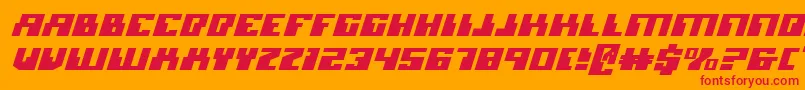 Micronianei Font – Red Fonts on Orange Background