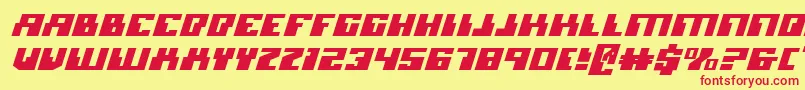 Micronianei Font – Red Fonts on Yellow Background