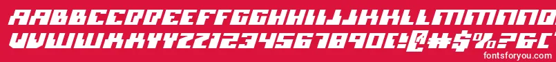 Micronianei Font – White Fonts on Red Background
