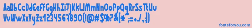 GraphismeThin Font – Blue Fonts on Pink Background