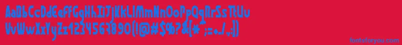GraphismeThin Font – Blue Fonts on Red Background