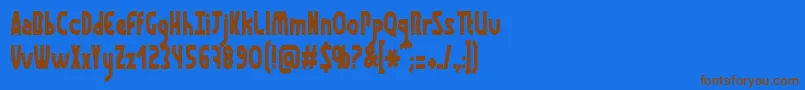 GraphismeThin Font – Brown Fonts on Blue Background