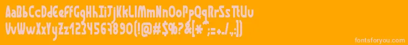 Fonte GraphismeThin – fontes rosa em um fundo laranja