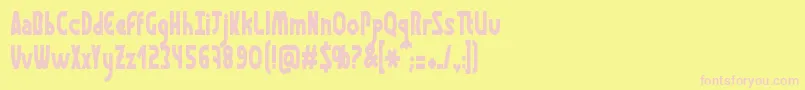 GraphismeThinフォントについての詳細 フォントGraphismeThin – ピンクのフォント、黄色の背景