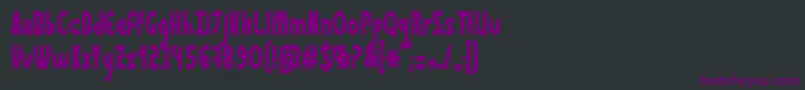 Czcionka GraphismeThin – fioletowe czcionki na czarnym tle