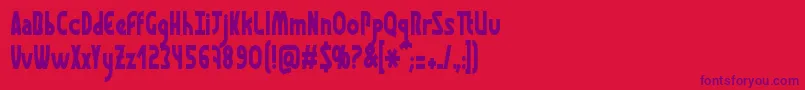 GraphismeThin-Schriftart – Violette Schriften auf rotem Hintergrund
