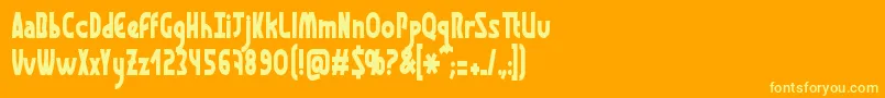 GraphismeThin Font – Yellow Fonts on Orange Background