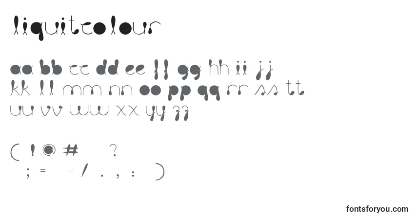 A fonte LiquitColour – alfabeto, números, caracteres especiais