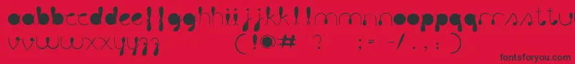 フォントLiquitColour – 赤い背景に黒い文字