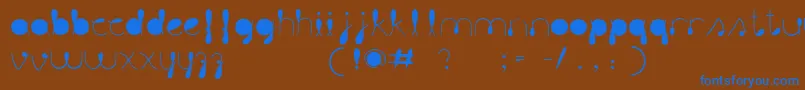 LiquitColour Font – Blue Fonts on Brown Background