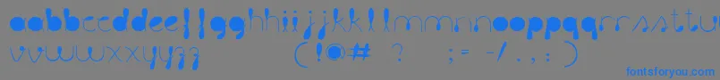 Шрифт LiquitColour – синие шрифты на сером фоне