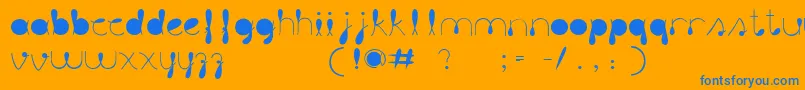 Шрифт LiquitColour – синие шрифты на оранжевом фоне