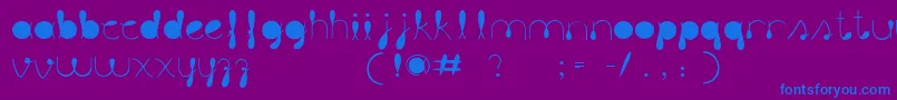 LiquitColour-fontti – siniset fontit violetilla taustalla