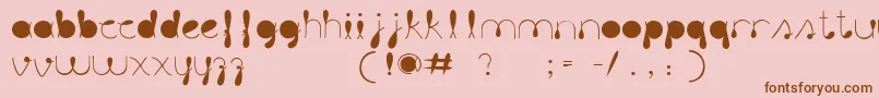 LiquitColour-fontti – ruskeat fontit vaaleanpunaisella taustalla