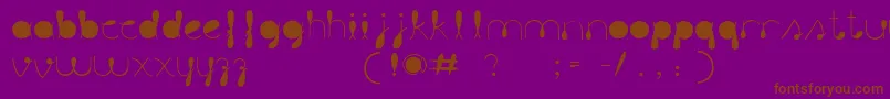 LiquitColour-fontti – ruskeat fontit violetilla taustalla