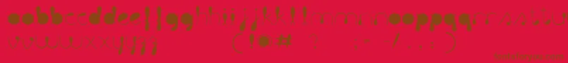 Czcionka LiquitColour – brązowe czcionki na czerwonym tle