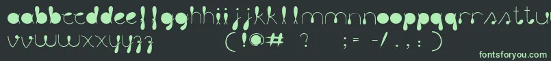 Шрифт LiquitColour – зелёные шрифты на чёрном фоне