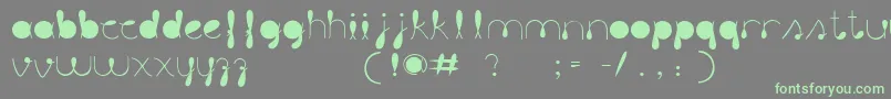 Шрифт LiquitColour – зелёные шрифты на сером фоне