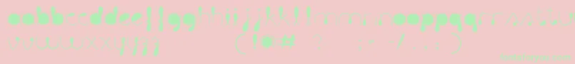 LiquitColour-Schriftart – Grüne Schriften auf rosa Hintergrund