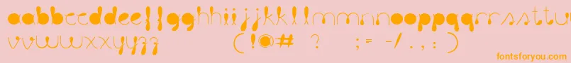 LiquitColour-fontti – oranssit fontit vaaleanpunaisella taustalla