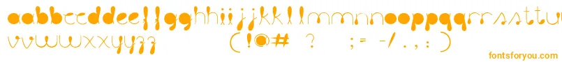 Шрифт LiquitColour – оранжевые шрифты на белом фоне