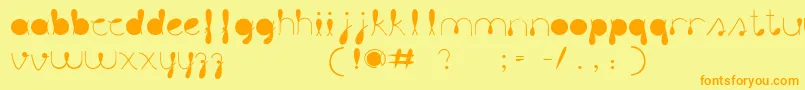 Шрифт LiquitColour – оранжевые шрифты на жёлтом фоне