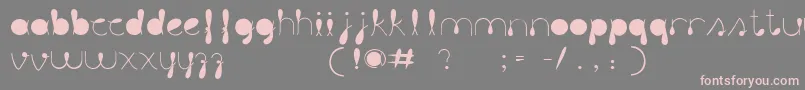 Шрифт LiquitColour – розовые шрифты на сером фоне