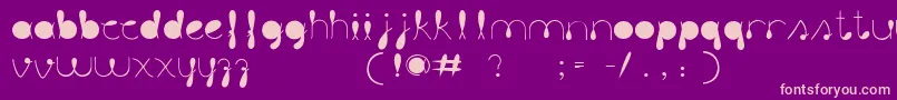 LiquitColour-fontti – vaaleanpunaiset fontit violetilla taustalla