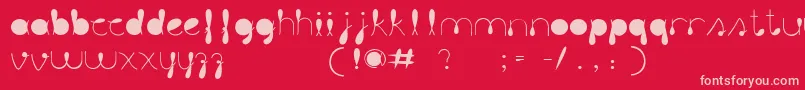 LiquitColour Font – Pink Fonts on Red Background